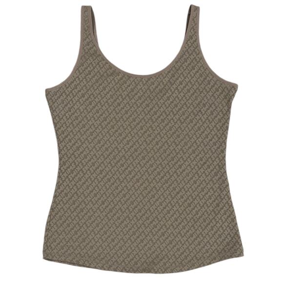 SKIMS Mesh Logo Tank Top In Desert - Picture 3 of 5